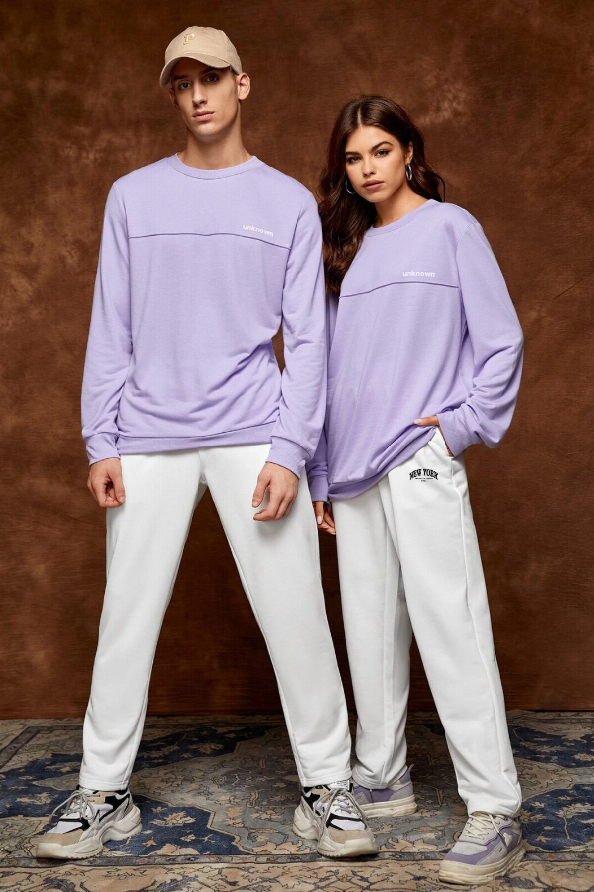 Erkek Regular Fit New York Baskılı İnce Eşofman Altı SPR25EA01