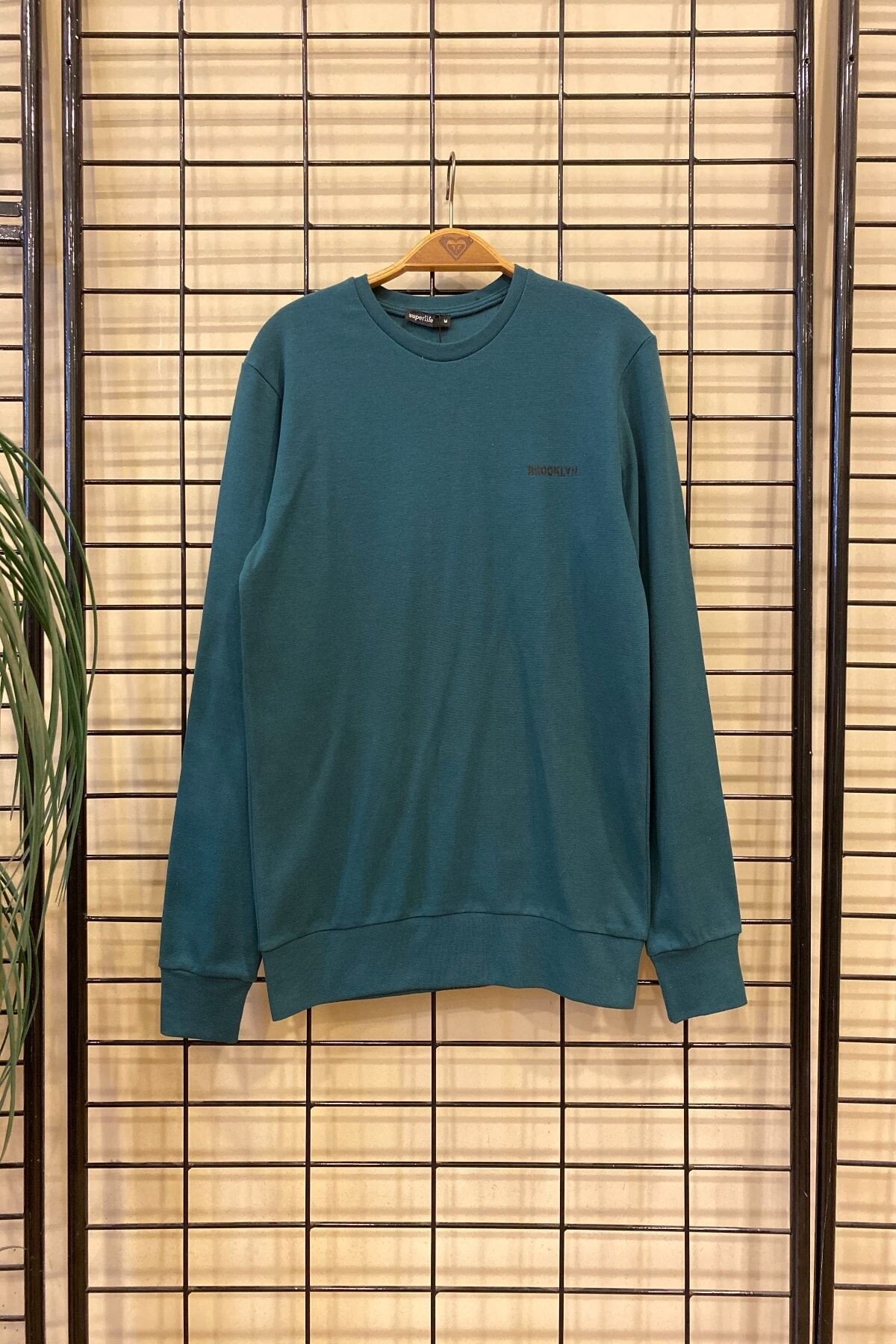 Süperlife Bisiklet Yaka Uzun Kollu Dar Kalıp İnce  Erkek Sweatshirt SPR2019K18