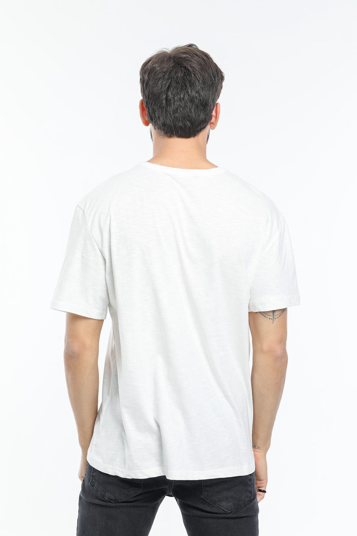 Erkek Bisiklet Yaka  New York Baskılı Tshirt SPR25TS29