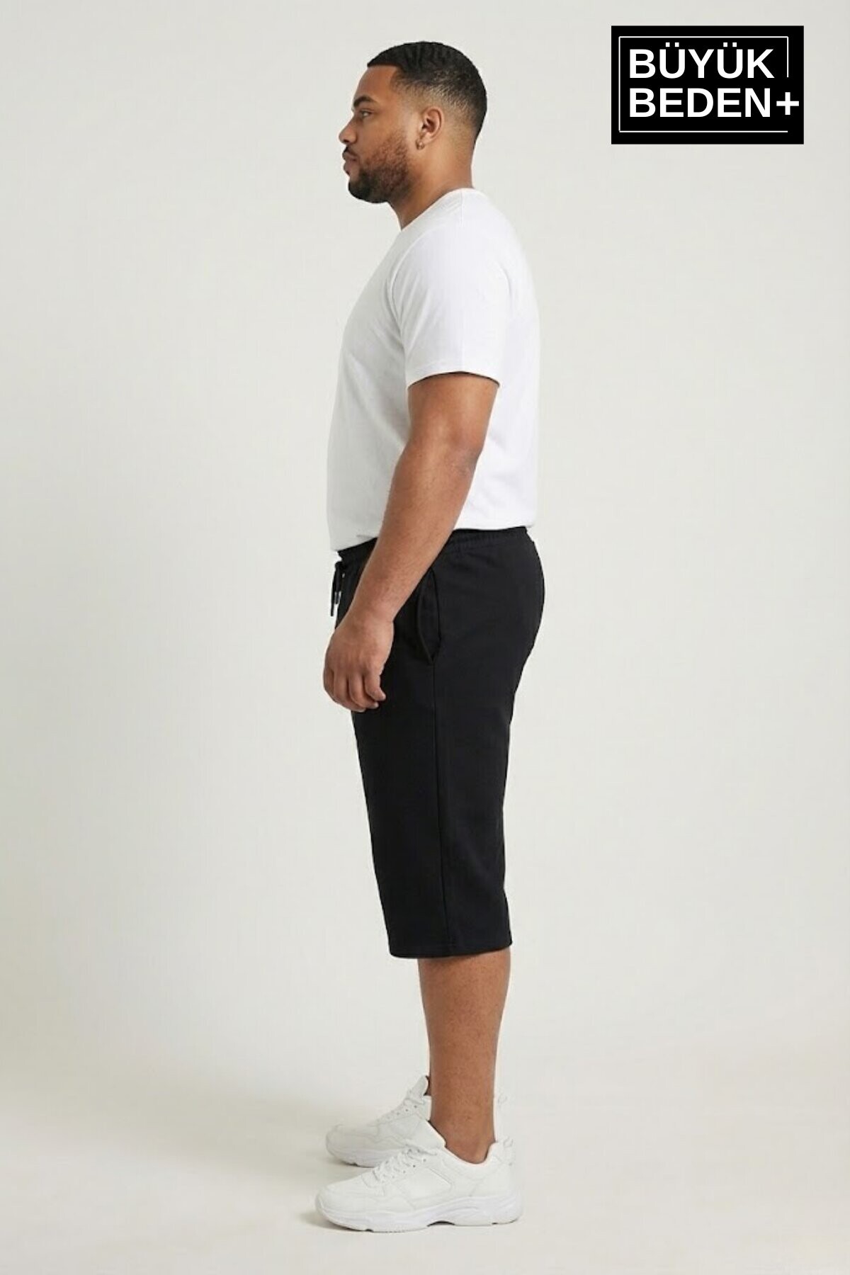 Büyük Beden Erkek 2’li Kapri Şort Rahat Kalıp Seti 3XL-6XL  SPR26BSR591+2