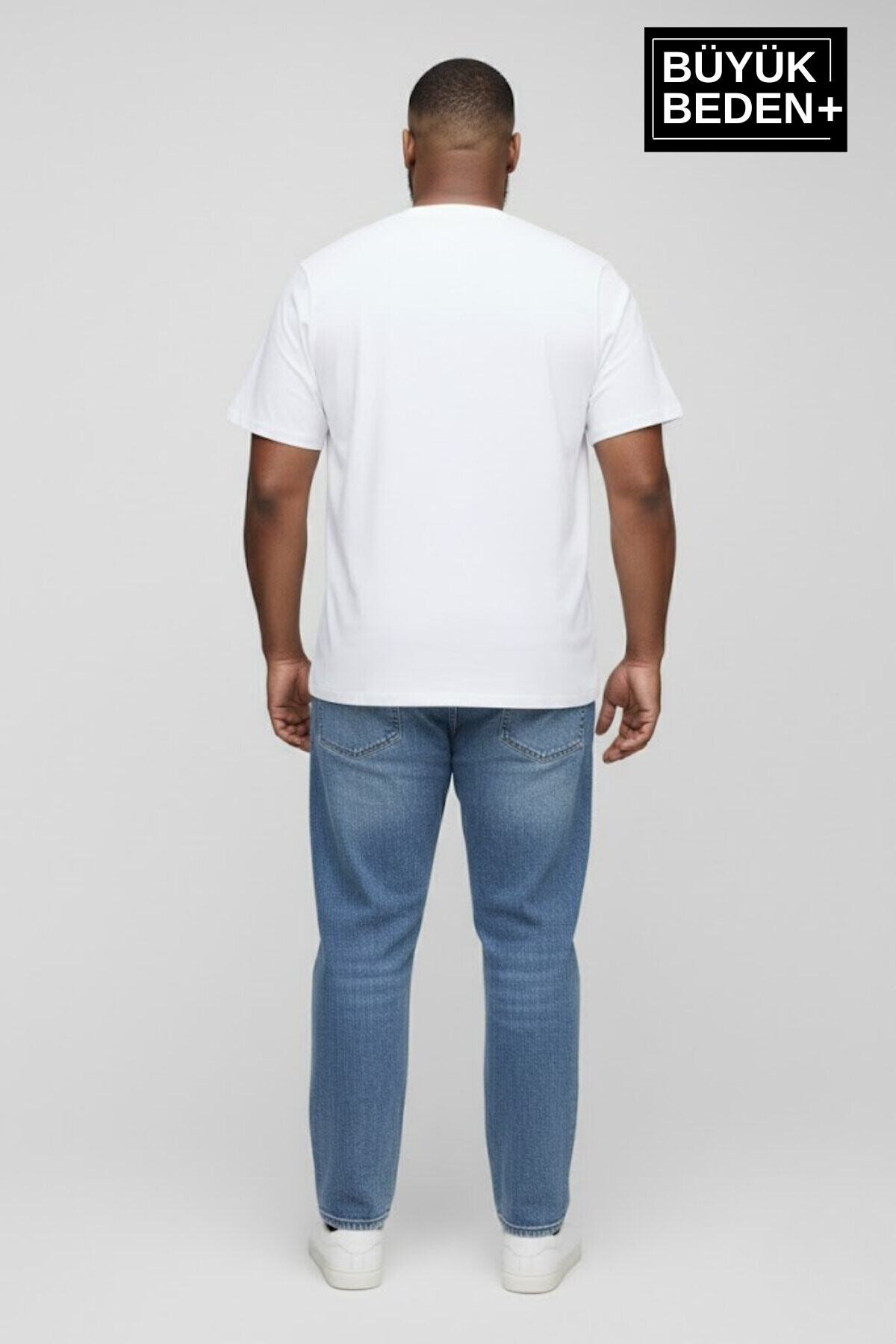 Büyük Beden Erkek Regular Kalıp Basic Tişört – Pamuklu Düz T-Shirt 3XL-6XL SPR26BTS510