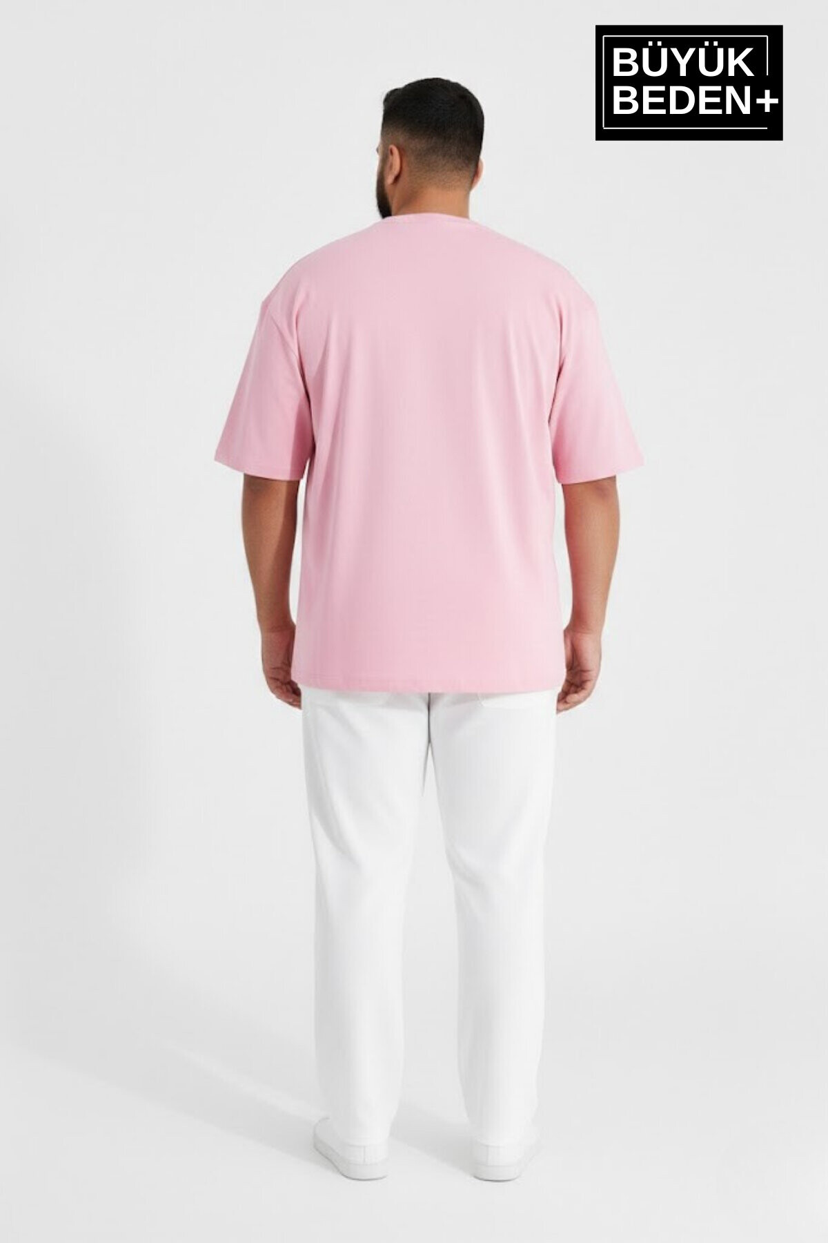 Büyük Beden Erkek Regular Kalıp Basic Tişört – Pamuklu Düz T-Shirt 3XL-6XL SPR26BTS510