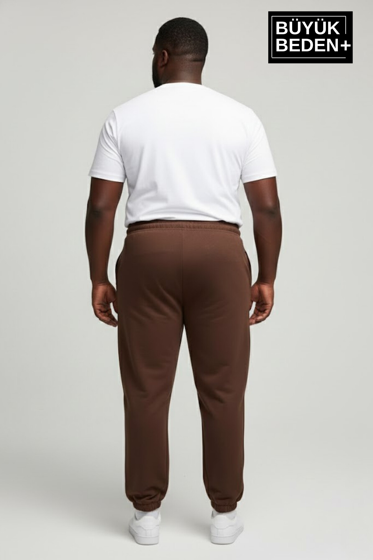Erkek Büyük Beden BROOKLYN Baskılı Paça Lastikli  Jogger İnce Eşofman Altı  SPR26BEA951-2