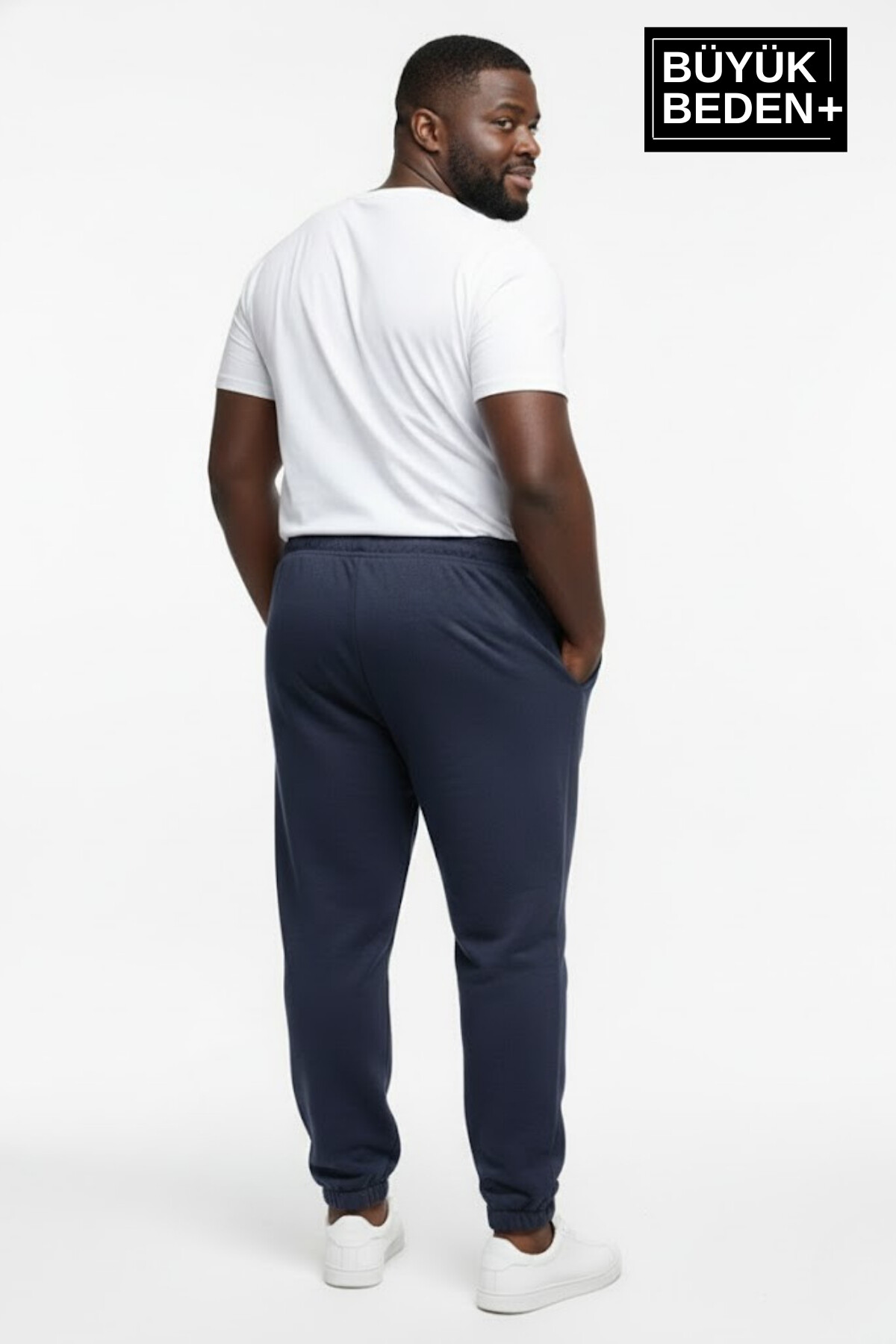 Erkek Büyük Beden BROOKLYN Baskılı Paça Lastikli  Jogger İnce Eşofman Altı  SPR26BEA951-2