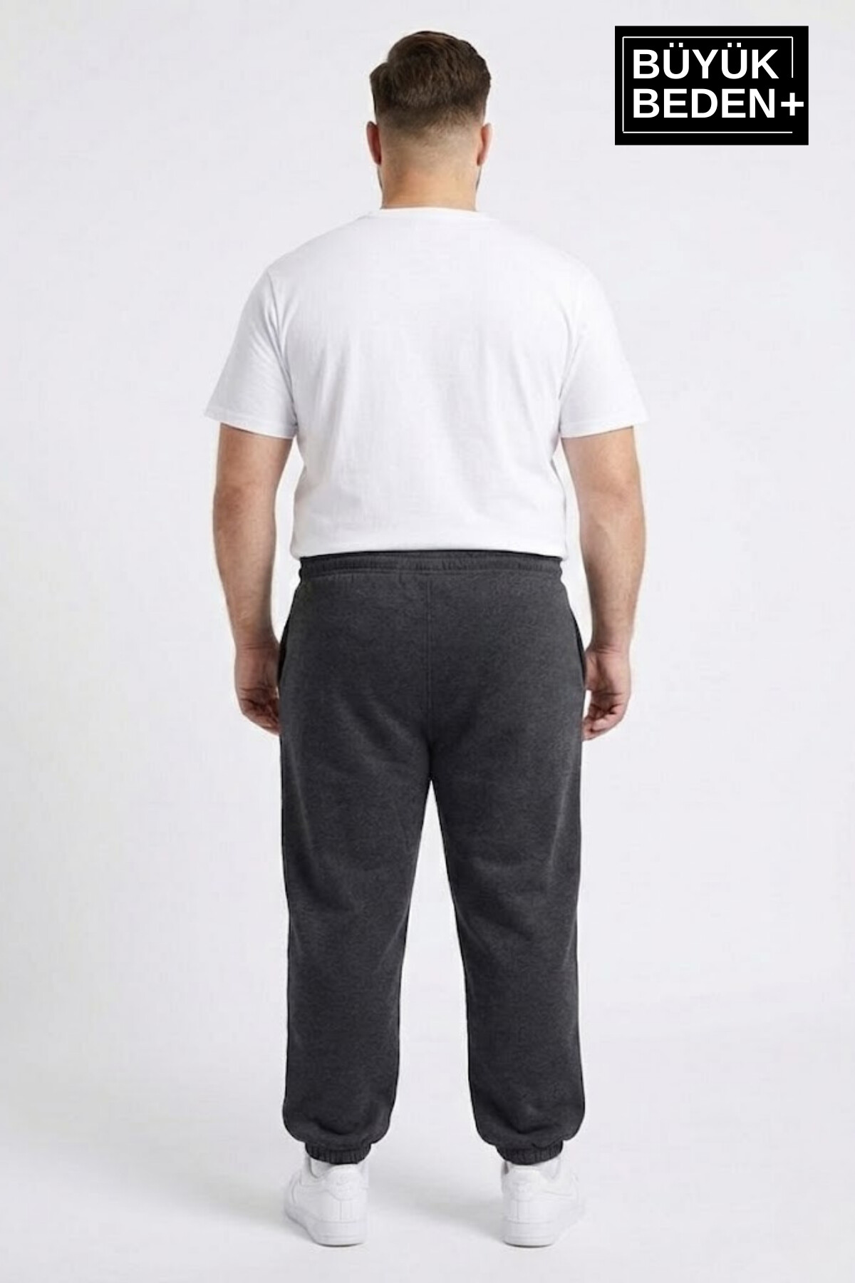 Erkek Büyük Beden New York Baskılı Paça Lastikli Rahat Kesim Jogger İnce Eşofman Altı SPR26BEA951-5