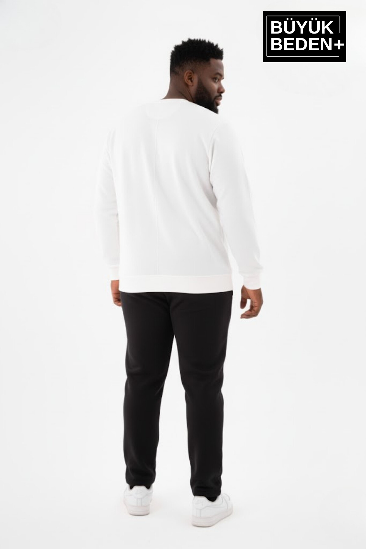 Erkek Büyük Beden NY Newyork Baskılı Bisiklet Yaka ince Sweatshirt SPR26BSW956-15
