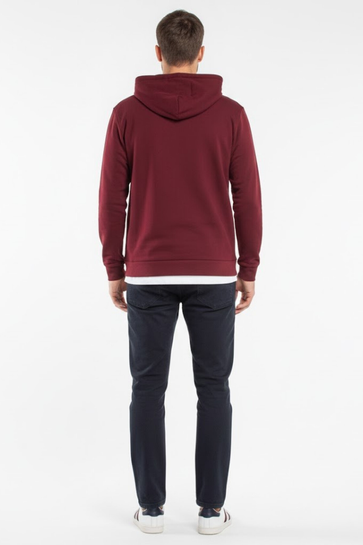 Süperlife Kapşonlu Uzun Kollu Baskılı Dar Kalıp İnce Erkek Sweatshirt SPR 2019K61
