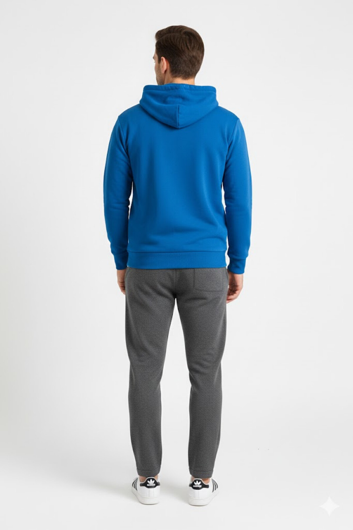 Süperlife Kapşonlu Uzun Kollu Baskılı Dar Kalıp İnce Erkek Sweatshirt SPR 2019K61