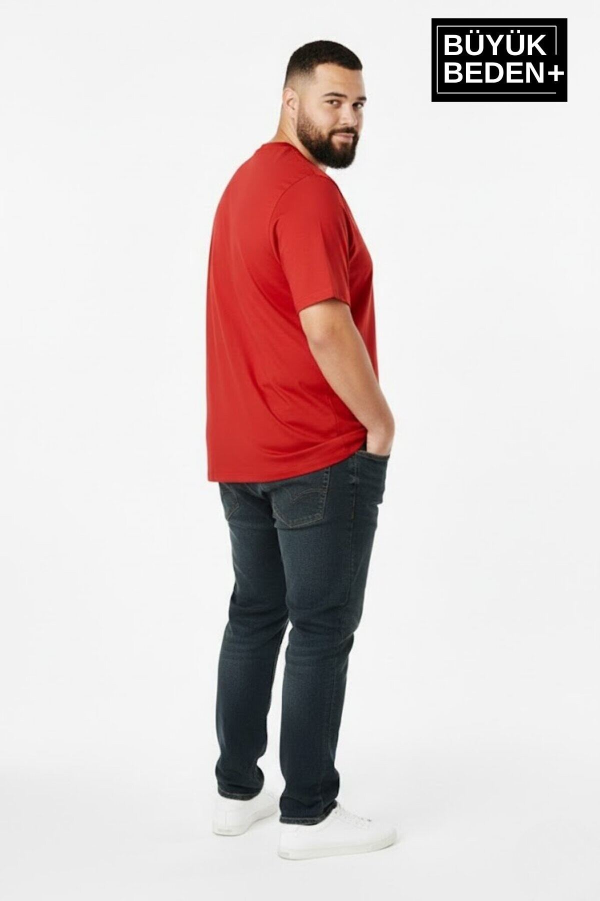 Erkek Büyük Beden Willamsburg Brooklyn Baskılı 3xl-6xl Bisiklet Yaka Tshırt SPR26BTS510-16