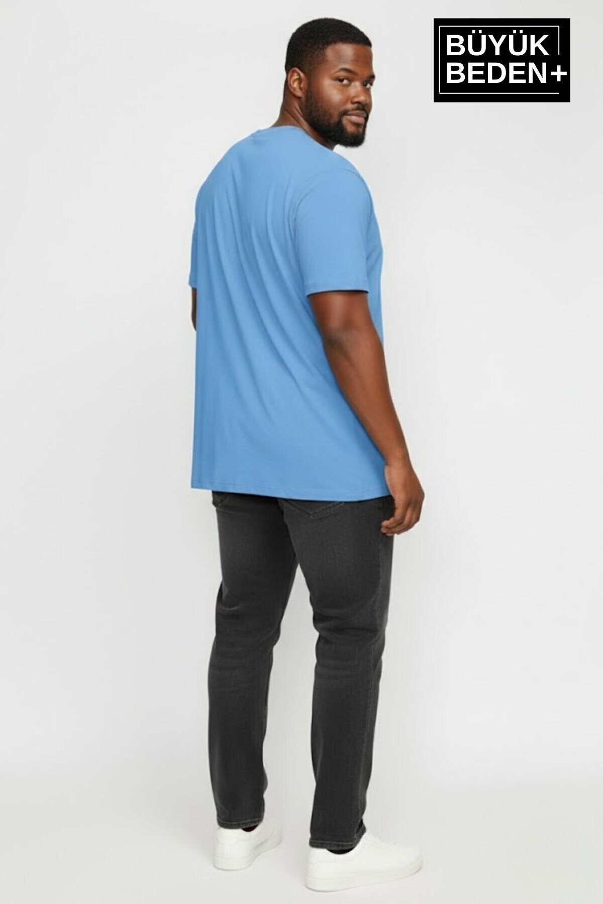 Erkek Büyük Beden Willamsburg Brooklyn Baskılı 3xl-6xl Bisiklet Yaka Tshırt SPR26BTS510-16