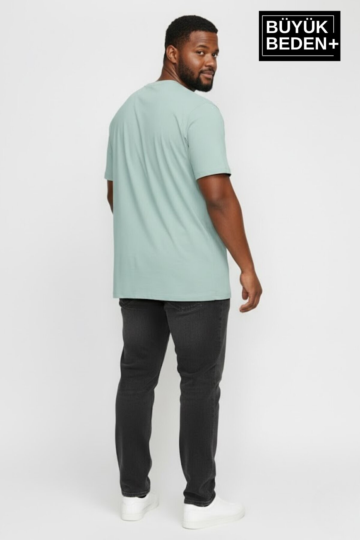 Erkek Büyük Beden Willamsburg Brooklyn Baskılı 3xl-6xl Bisiklet Yaka Tshırt SPR26BTS510-16