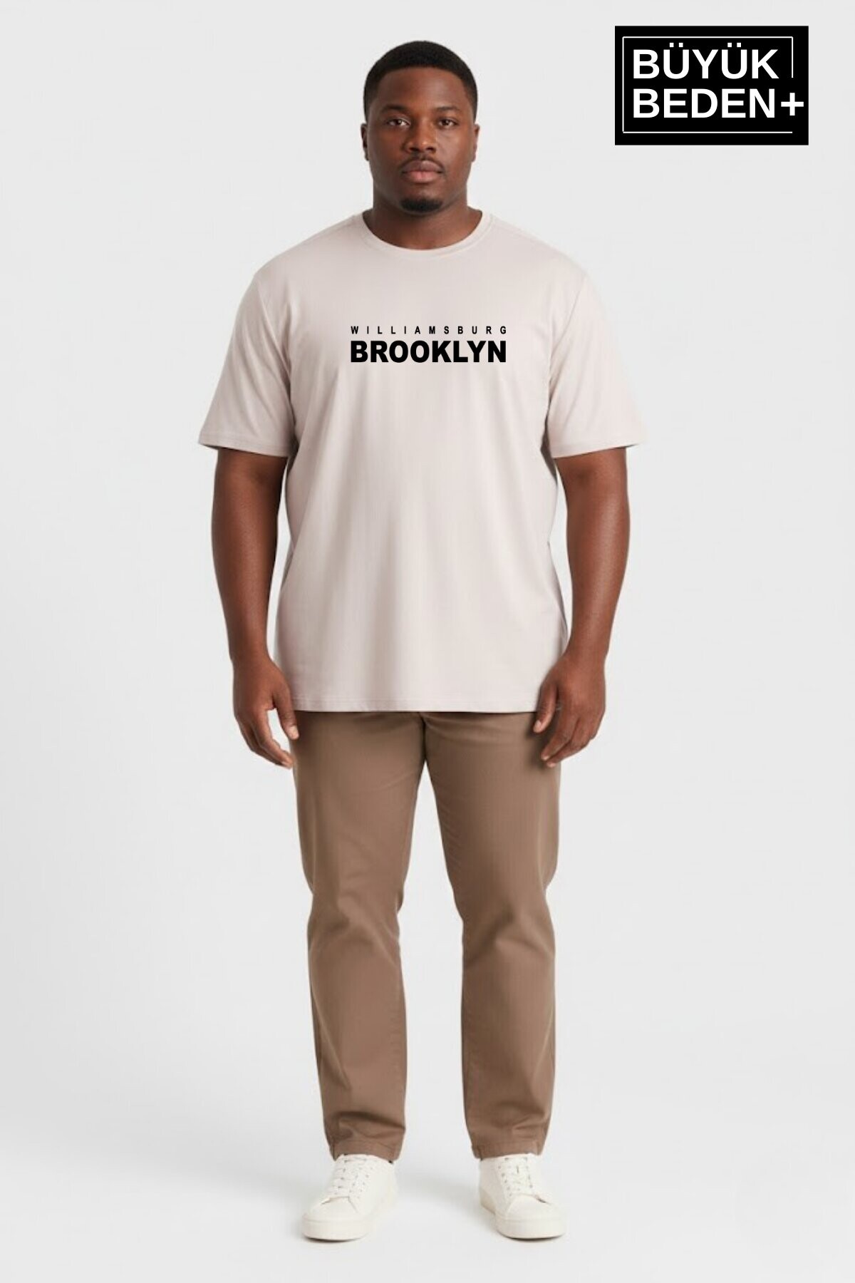 Erkek Büyük Beden Willamsburg Brooklyn Baskılı 3xl-6xl Bisiklet Yaka Tshırt SPR26BTS510-16
