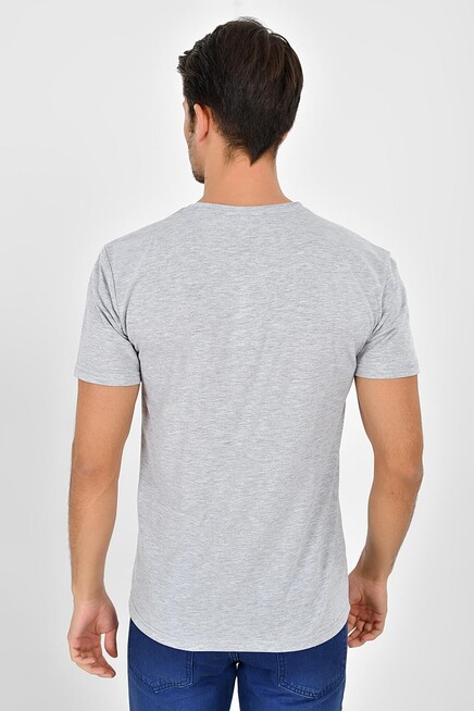 Süperlife Erkek Bisiklet Yaka Dar Kalıp Brooklyn Baskılı Tişort  SPR 266