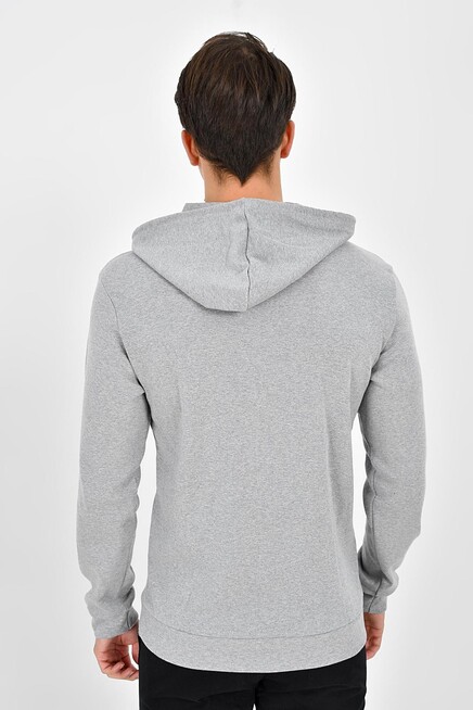 Süperlife Kapşonlu Uzun Kollu Baskılı Dar Kalıp İnce Erkek Sweatshirt 2019K26