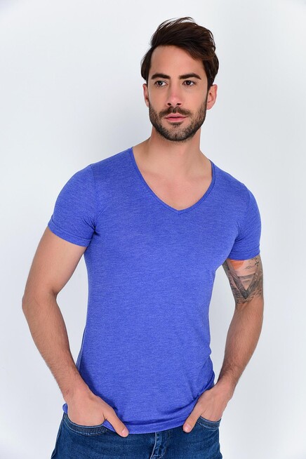 Süperlife Erkek V Yaka Dar Kalp Tişort SPR 246