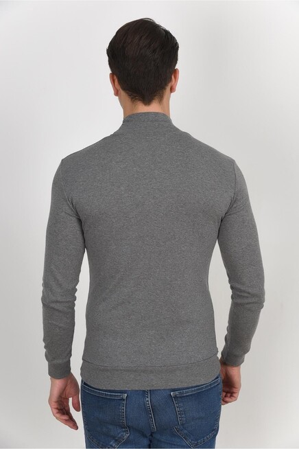 Süperlife Yarım Balıkcı Uzun Kollu Dar Kalıp İnce Erkek Sweatshirt SPR 2019K20