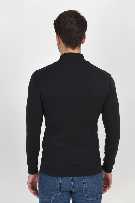 Süperlife Yarım Balıkcı Uzun Kollu Dar Kalıp İnce Erkek Sweatshirt SPR 2019K20