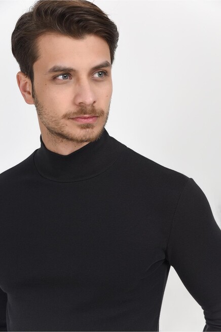 Süperlife Yarım Balıkcı Uzun Kollu Dar Kalıp İnce Erkek Sweatshirt SPR 2019K20