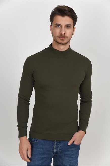 Süperlife Yarım Balıkcı Uzun Kollu Dar Kalıp İnce Erkek Sweatshirt SPR 2019K20