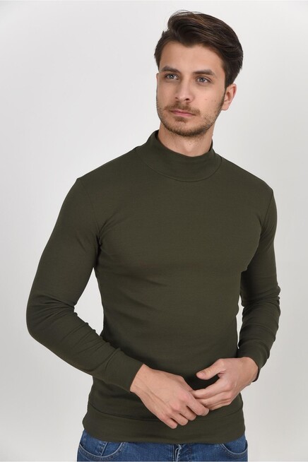 Süperlife Yarım Balıkcı Uzun Kollu Dar Kalıp İnce Erkek Sweatshirt SPR 2019K20