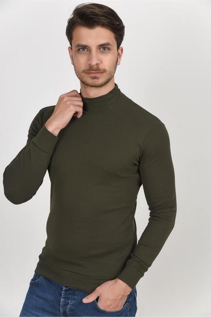 Süperlife Yarım Balıkcı Uzun Kollu Dar Kalıp İnce Erkek Sweatshirt SPR 2019K20