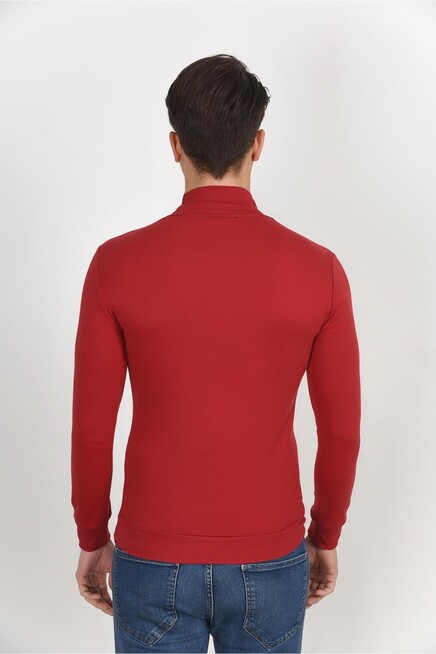 Süperlife Yarım Balıkcı Uzun Kollu Dar Kalıp İnce Erkek Sweatshirt SPR 2019K20