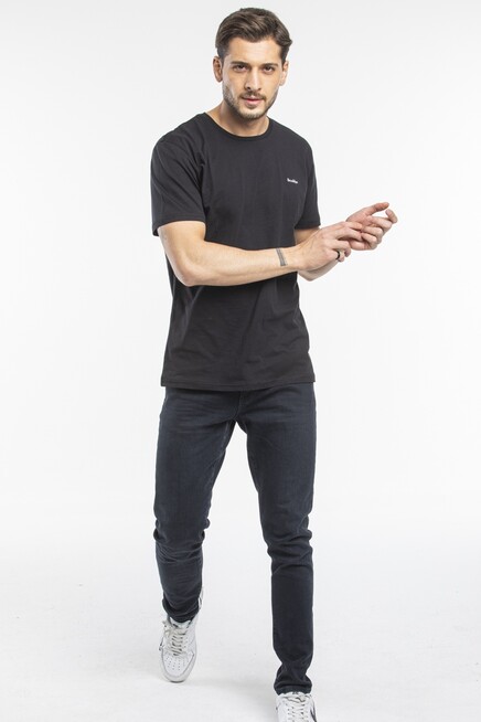 Süperlife Erkek Bisiklet Yaka Dar Kalıp Brooklyn Baskılı Tişort  SPR 266