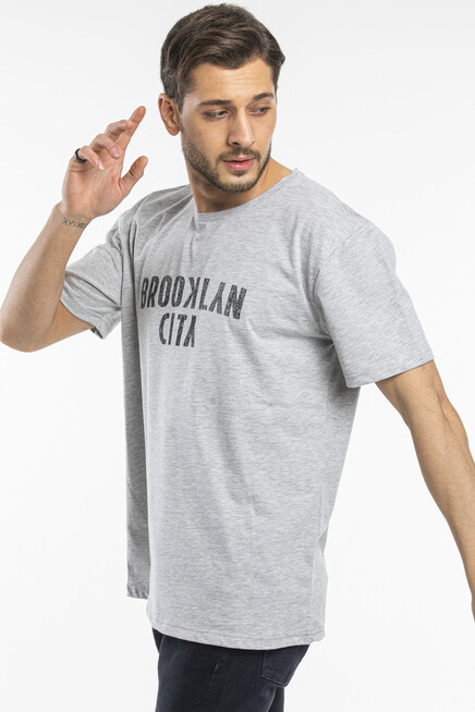 Süperlife Erkek Bisiklet yaka Brooklyn City Baskılı Tişort SPR 253