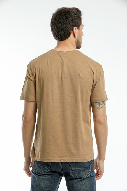 Süperlife Erkek Bisiklet Yaka Baskılı Slim Fit Tişort SPR21Y26