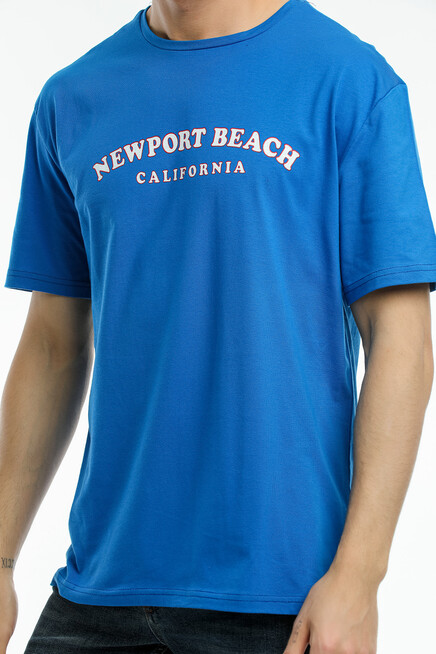 Süperlife Erkek Bisiklet Yaka Baskılı Slim Fit Tişort SPR21Y26