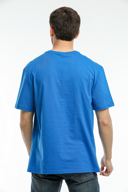 Süperlife Erkek Bisiklet Yaka Baskılı Slim Fit Tişort SPR21Y26