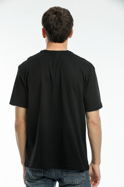 Süperlife Erkek Bisiklet Yaka Baskılı Slim Fit Tişort SPR21Y26