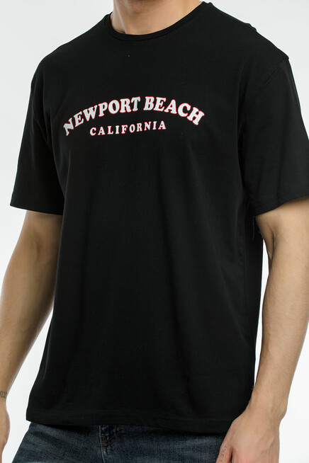 Süperlife Erkek Bisiklet Yaka Baskılı Slim Fit Tişort SPR21Y26