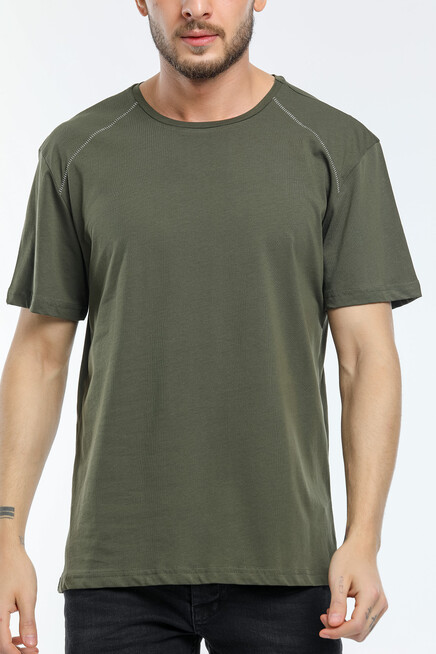 Süperlife Erkek Bisiklet Yaka Slim Fit Garnili Tişort SPR21Y02