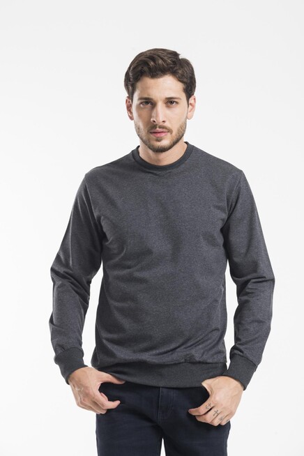 Süperlife Erkek Bisiklet Yaka Regular Fit İnce Sweatshirt SPR 20K30