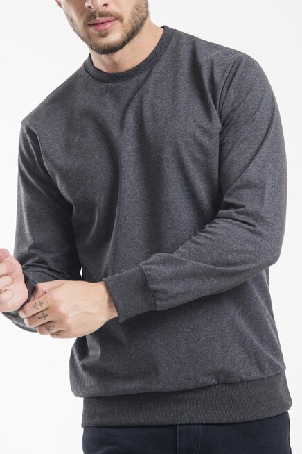 Süperlife Erkek Bisiklet Yaka Regular Fit İnce Sweatshirt SPR 20K30