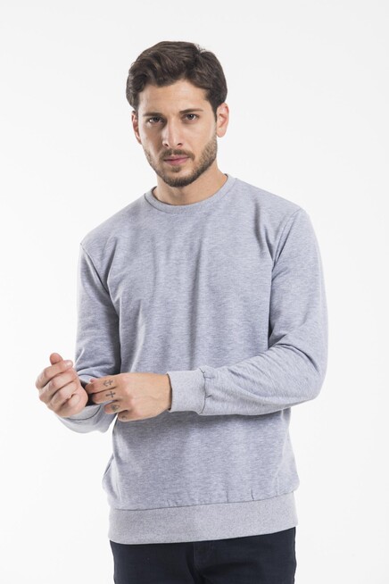 Süperlife Erkek Bisiklet Yaka Regular Fit İnce Sweatshirt SPR 20K30