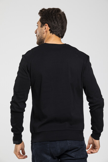 Süperlife Erkek Bisiklet Yaka Slim Fit İnce Sweatshirt SPR 20K17