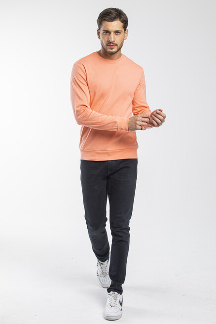 Süperlife Erkek Bisiklet Yaka Slim Fit İnce Sweatshirt SPR 20K17