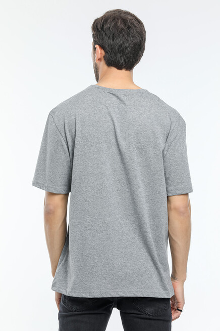 Süperlife Erkek Bisiklet Yaka Slim Fit Baskılı Tişort SPR21Y21 