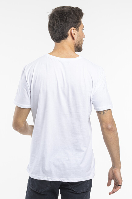 Süperlife Erkek V Yaka Slim Fit Brooklyn Baskılı Kısa Kollu Tişort SPR 265