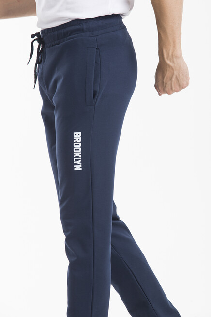 Süperlife Erkek Regular Fit Broklyn Baskılı İnce Eşofman Altı SPR 205