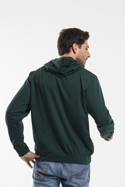 Süperlife Kapşonlu Uzun Kollu Baskılı Dar Kalıp İnce Erkek Sweatshirt SPR 2019K61