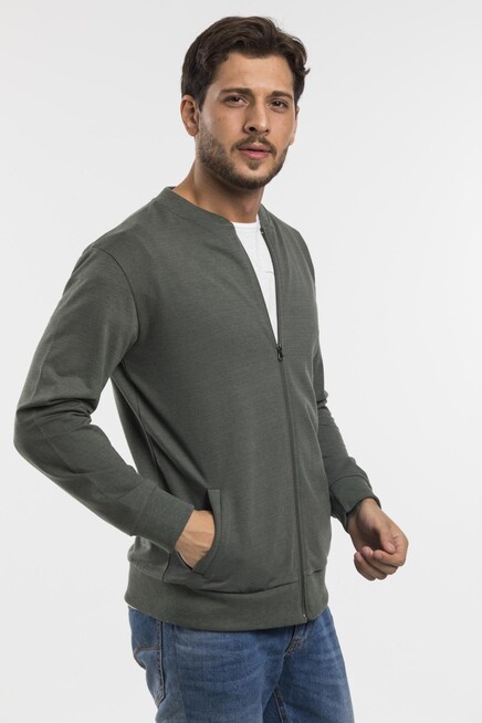 Süperlife Erkek Kalın Floda Cepli Regular Fit İnce Hırka SPR 20K63