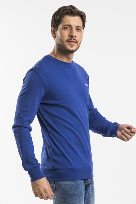 Süperlife Bisiklet Yaka Uzun Kollu Dar Kalıp İnce  Erkek Sweatshirt SPR2019K18