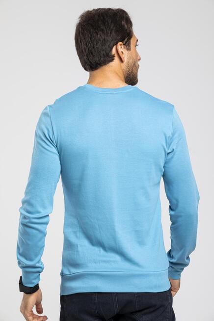 Süperlife Bisiklet Yaka Uzun Kollu Dar Kalıp İnce  Erkek Sweatshirt SPR2019K18