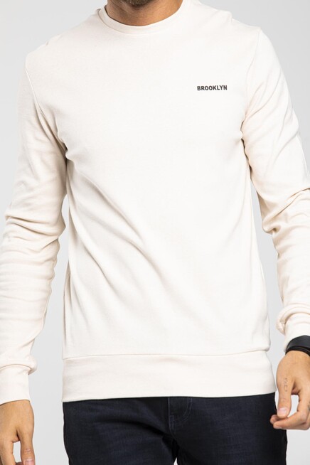 Süperlife Bisiklet Yaka Uzun Kollu Dar Kalıp İnce  Erkek Sweatshirt SPR2019K18