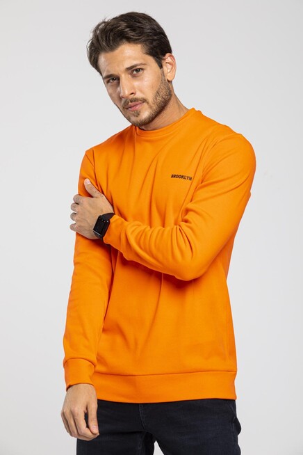 Süperlife Bisiklet Yaka Uzun Kollu Dar Kalıp İnce  Erkek Sweatshirt SPR2019K18