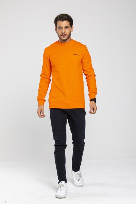 Süperlife Bisiklet Yaka Uzun Kollu Dar Kalıp İnce  Erkek Sweatshirt SPR2019K18