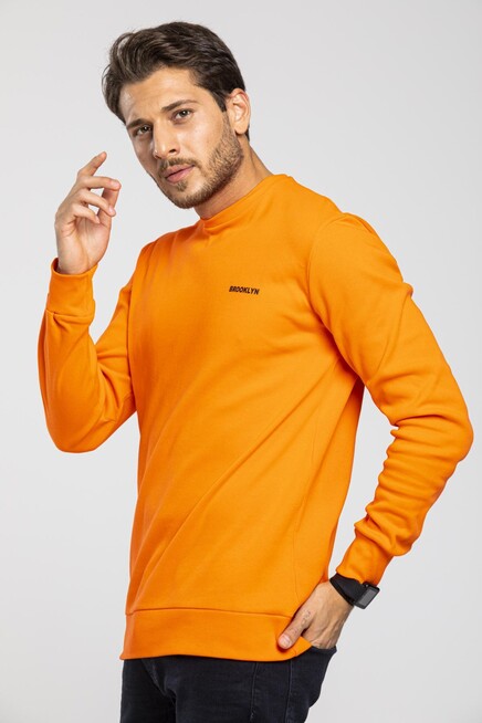 Süperlife Bisiklet Yaka Uzun Kollu Dar Kalıp İnce  Erkek Sweatshirt SPR2019K18